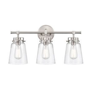 Millennium Lighting 4413-BN Amberose Three Light Vanity Brushed Nickel finish