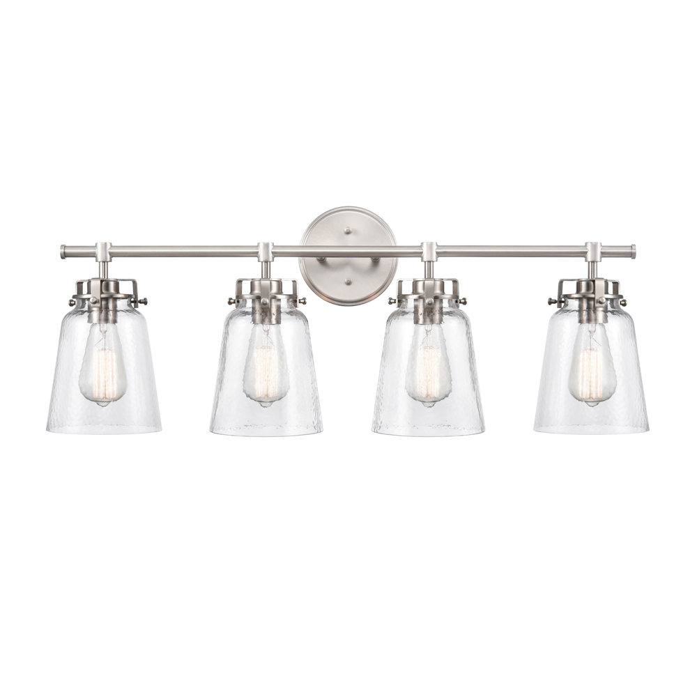 Millennium Lighting 4414-BN Amberose Four Light Vanity Brushed Nickel finish