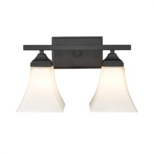 Millennium Lighting 4502-MB Two Light Vanity Matte Black finish