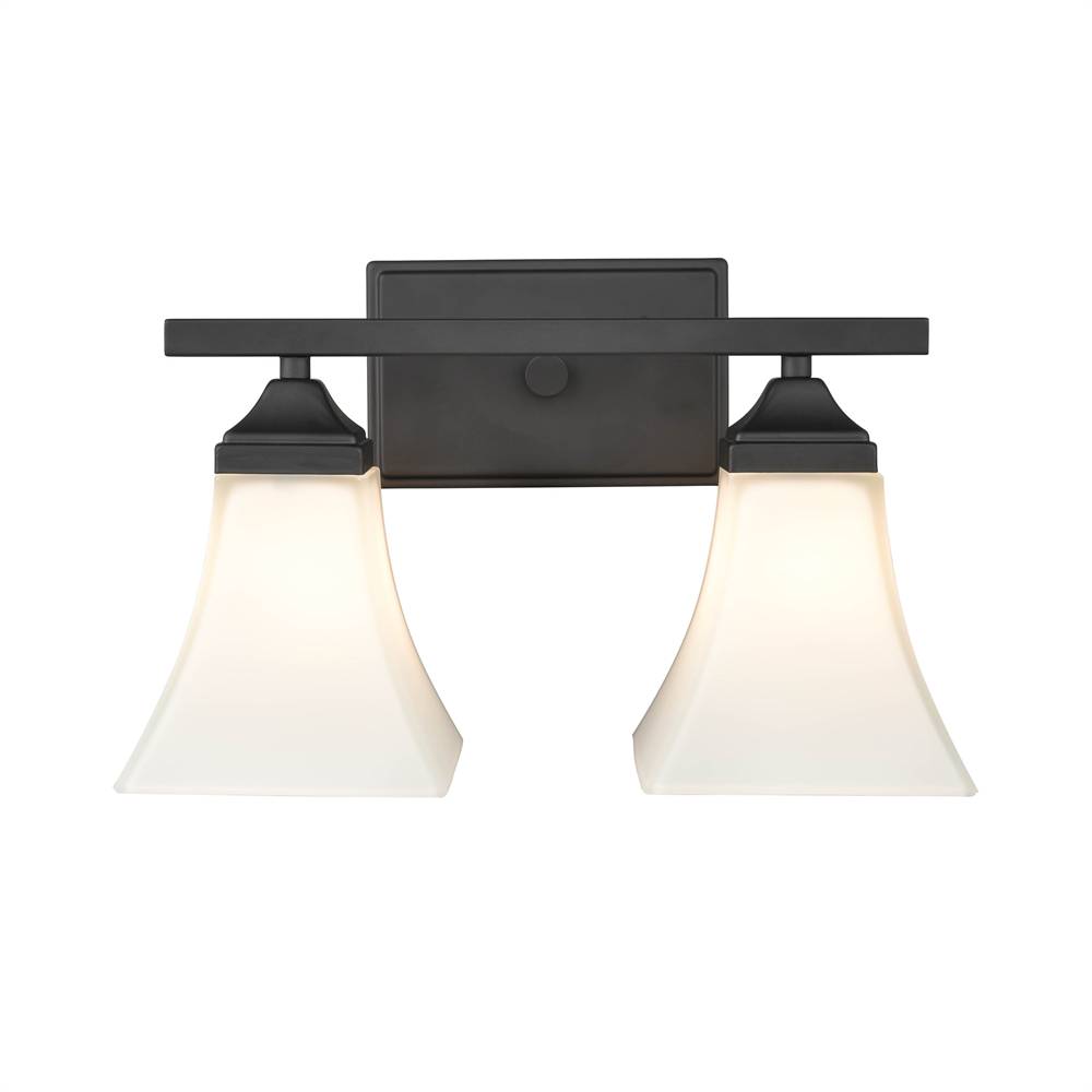 Millennium Lighting 4502-MB Two Light Vanity Matte Black finish