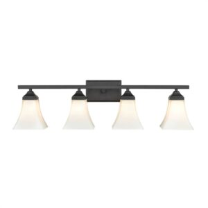Millennium Lighting 4504-MB Four Light Vanity Matte Black finish