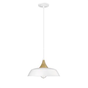 Millennium Lighting 4511-MW Arlo One Light Pendant Matte White finish