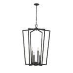 Millennium Lighting 4526-MB Lizabeth Six Light Pendant Matte Black finish