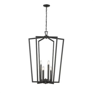 Millennium Lighting 4526-MB Lizabeth Six Light Pendant Matte Black finish