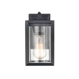 Millennium Lighting 4541-PBK Wheatland One Light Outdoor Wall Mount with Dusk to Dawn Sensor Powder Coated Black finish