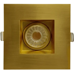 Goodlite G-48369 3” Square Regress Gimbal, Brushed Brass