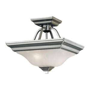 Millennium Lighting 742-SN Two Light Semi Flush Mount Satin Nickel finish