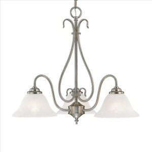 Millennium Lighting 793-SN Three Light Chandelier Satin Nickel finish