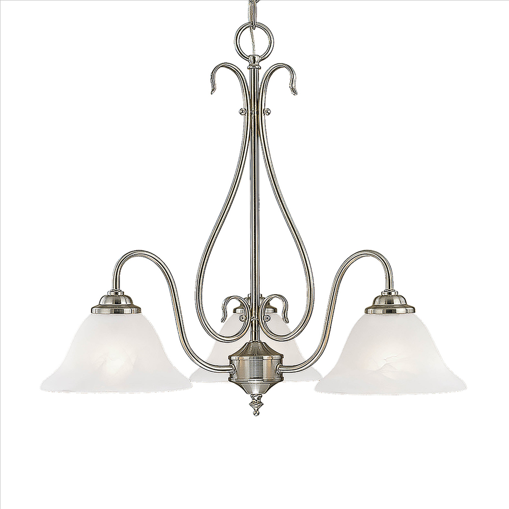 Millennium Lighting 793-SN Three Light Chandelier Satin Nickel finish