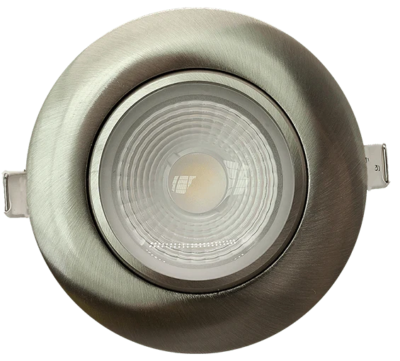 Goodlite G-48358 4” Round Flushed Gimbal, Brushed Nickel