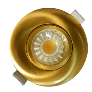Goodlite G-19849 3" Round Flushed Gimbal, Brushed Brass