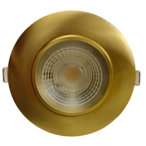 Goodlite G-20005 4” Round Flushed Gimbal, Brushed Brass