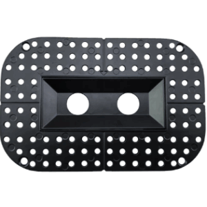 Goodlite G-22812 1" Ultra Narrow 2 Head Trimless Multiple Kit Black Finish