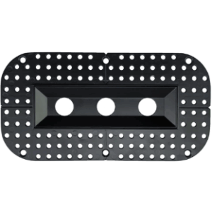 Goodlite G-22813 1" Ultra Narrow 3 Head Trimless Multiple Kit Black Finish