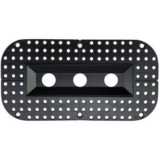 Goodlite G-22813 1" Ultra Narrow 3 Head Trimless Multiple Kit Black Finish