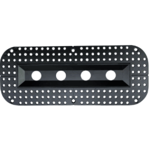 Goodlite G-22814 1" Ultra Narrow 4 Head Trimless Multiple Kit Black Finish