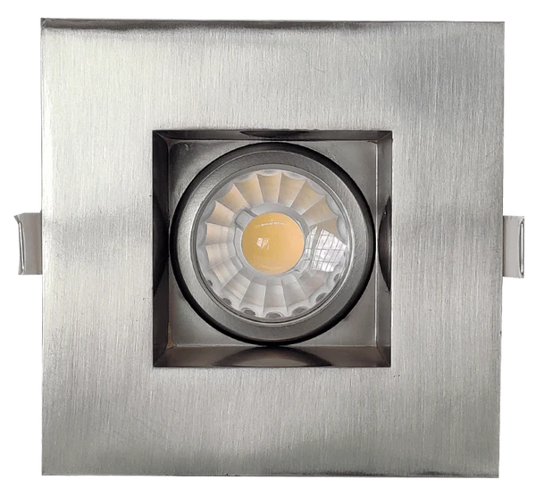 Goodlite G-48364 3” Square Regress Gimbal, Brushed Nickel