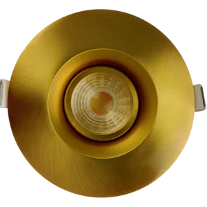 Goodlite G-48368 3” Round Regress Gimbal, Brushed Brass