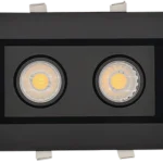 Goodlite G-48464 3” Double Head Regress Multiple Gimbal, Black