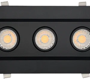 Goodlite G-48465 3” Triple Head Regress Multiple Gimbal, Black