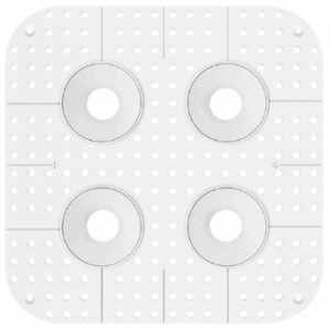 Goodlite G-90100 1 Inch Round Quadruple Head Trimless Square-Kit