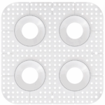 Goodlite G-90300 3 Inch Round Quadruple Head Trimless Square-Kit