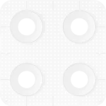 Goodlite G-90400 4 inch Round Quadruple Head Trimless Square-kit