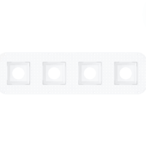 Goodlite G-91004 3.5 Inch Square Cuadruple Head Trimless Kit
