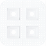 Goodlite G-91100 1 Inch Square Quadruple Head Trimless Square-Kit