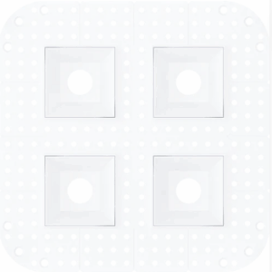 Goodlite G-91100 1 Inch Square Quadruple Head Trimless Square-Kit