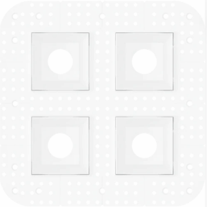 Goodlite G-91200 2 Inch Square Quadruple Head Trimless Square-Kit