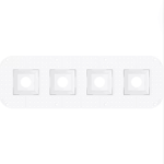Goodlite G-91204 2 Inch Square Quadruple Head Trimless Kit