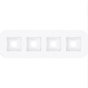 Goodlite G-91204 2 Inch Square Quadruple Head Trimless Kit