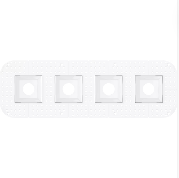 Goodlite G-91204 2 Inch Square Quadruple Head Trimless Kit
