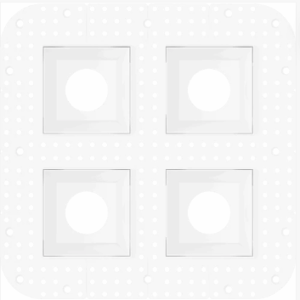 Goodlite G-91300 3 Inch Square Quadruple Head Trimless Kit