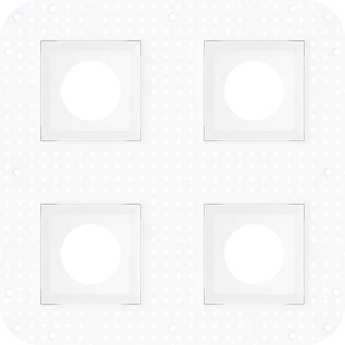 Goodlite G-91400 4 inch Square Quadruple Head Trimless Square-kit
