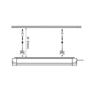 NSL SL66-SUS-KIT LED Tri-Proof Lights Suspension Kit