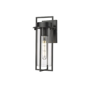 Millennium Lighting 10501-PBK Russell One Light Outdoor Wall Mount Powder Coated Black finish