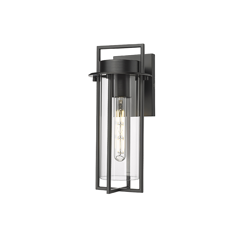 Millennium Lighting 10501-PBK Russell One Light Outdoor Wall Mount Powder Coated Black finish