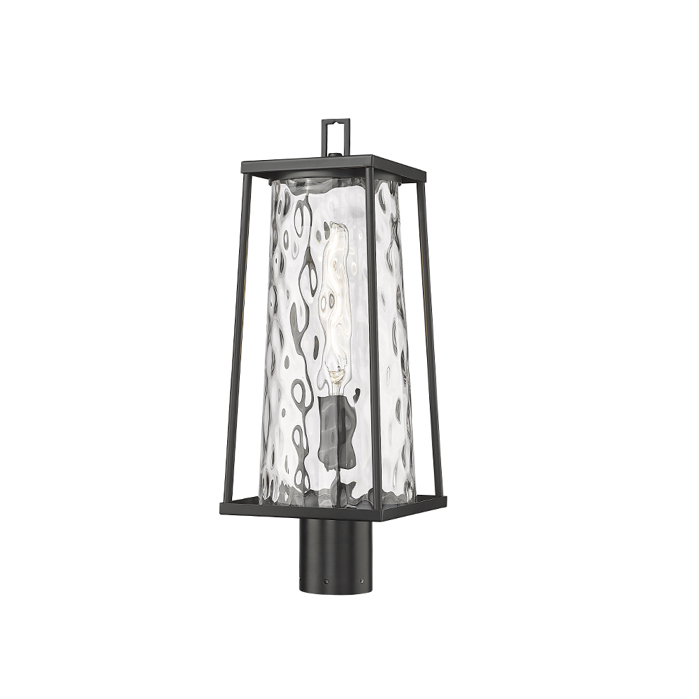 Millennium Lighting 10631-PBK Dutton One Light Outdoor Post Lantern Powder Coated Black finish