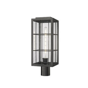 Millennium Lighting 10841-PBK Jaxson One Light Outdoor Post Lantern Powder Coated Black finish