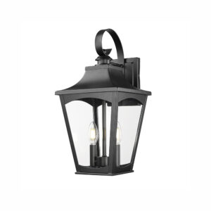 Millennium Lighting 10921-PBK Curry Two Light Outdoor Wall Sconce Powder Coated Black finish