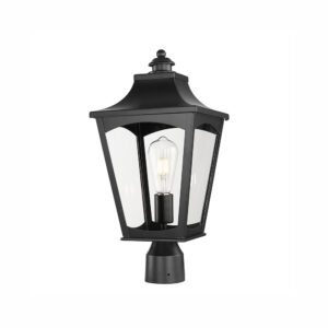 Millennium Lighting 10941-PBK Curry One Light Outdoor Post Lantern Powder Coated Black finish