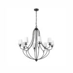 Millennium Lighting 12108-MB Eisley Ocho Light Chandelier Matte Black finish