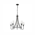 Millennium Lighting 12205-MB Artemis Five Light Chandelier Matte Black finish