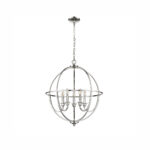 Millennium Lighting 12305-PN Artemis Five Light Chandelier Polished Nickel finish