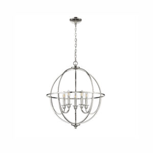 Millennium Lighting 12305-PN Artemis Five Light Chandelier Polished Nickel finish