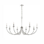 Millennium Lighting 12408-PN Huxley Eight Light Chandelier Polished Nickel finish