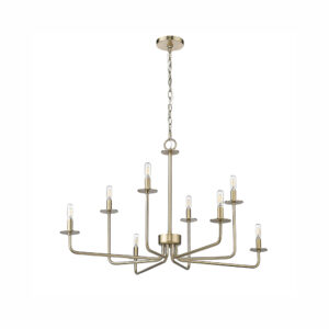 Millennium Lighting 12508-MG Marceline Eight Light Chandelier Modern Gold finish