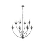 Millennium Lighting 12708-MB Primrose Eight Light Chandelier Matte Black finish